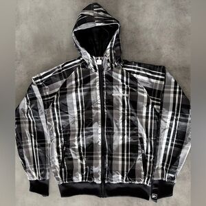 Supremebeing Black and White Plaid Windbreaker